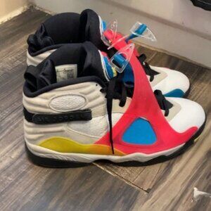 Jordan 8 , white , pink & blue